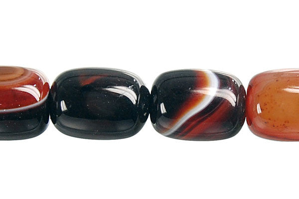 Zebra Onyx Beads - Drum (A) - 13x18mm - 16-inch - unbranded beads for jewelry making