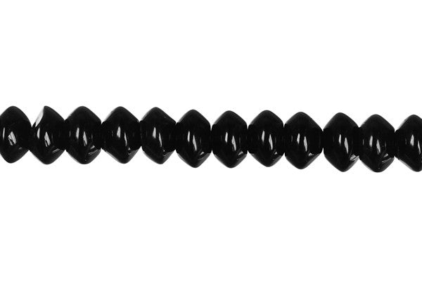 Black Onyx Beads - AAA) Rondelle - 5x10mm - 16-inch - unbranded beads for jewelry making