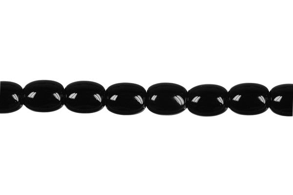 Black Onyx Beads - AAA) Drum - 6x9mm - 16-inch - unbranded beads for jewelry making