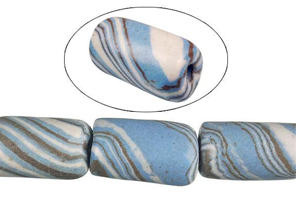 Poly Clay Beads - Tube (P33) - 10x18mm - 16-inch - unbranded beads for jewelry making