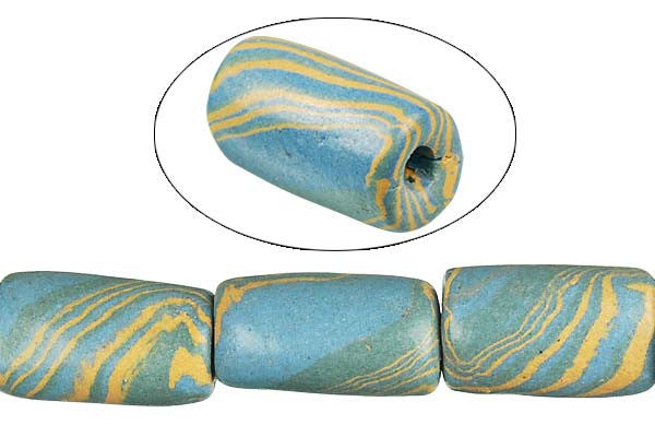Poly Clay Beads - Tube (P30) - 10x18mm - 16-inch - unbranded beads for jewelry making