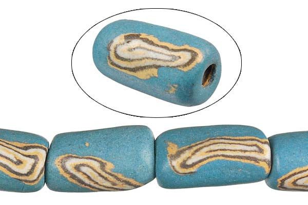 Poly Clay Beads - Tube (P62) - 10x18mm - 16-inch - unbranded beads for jewelry making