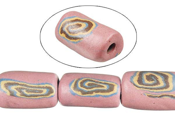 Poly Clay Beads - Tube (P60) - 10x18mm - 16-inch - unbranded beads for jewelry making