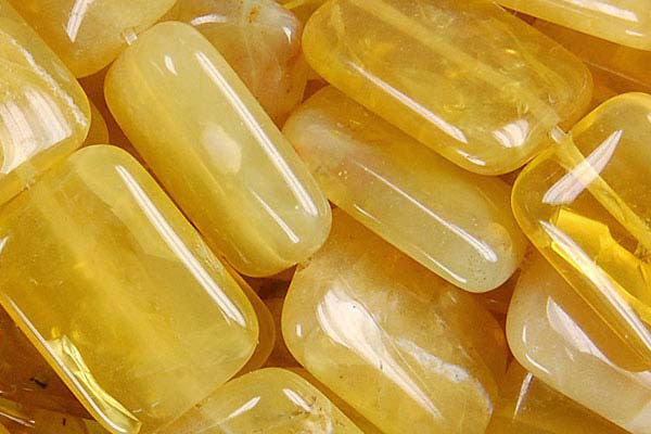 Yellow Opal Beads - Flat Rectangle (Dark) - 13x18mm - 16-inch - unbranded beads for jewelry making