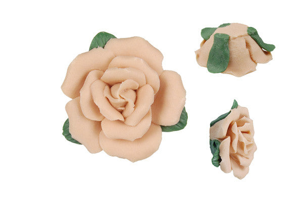 Poly Clay Flower (Peach 305) - 33-36mm - Piece - unbranded Clay pendant for jewelry making