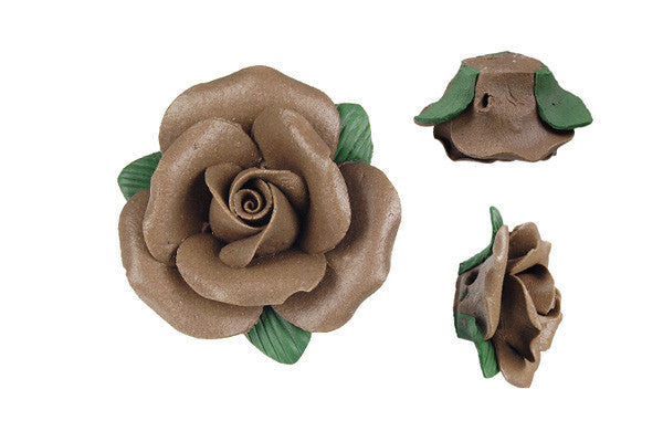 Poly Clay Flower (Smoky 205) - 36-38mm - Piece - unbranded Clay pendant for jewelry making