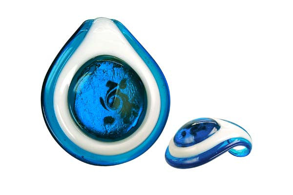 Lampwork Art Glass Eye Coin Pendants - 11 Styles