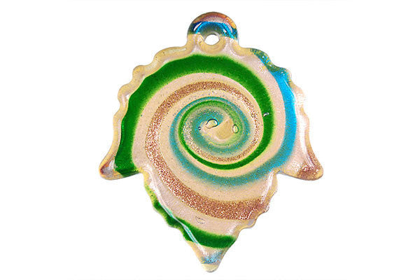 Lampwork Art Glass Leaf Pendants - 48 Styles