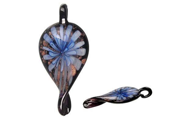 Lampwork Art Glass Leaf Pendants - 48 Styles
