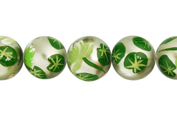 Shell MOP Beads - Shell Pearl Round (Flower 15) - 12mm - 8-inch - unbranded beads for jewelry making