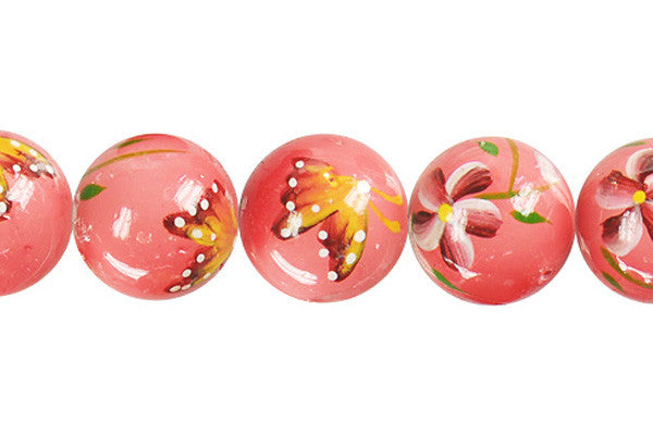 Shell MOP Beads - Shell Pearl Round (Flower 12) - 12mm - 8-inch - unbranded beads for jewelry making