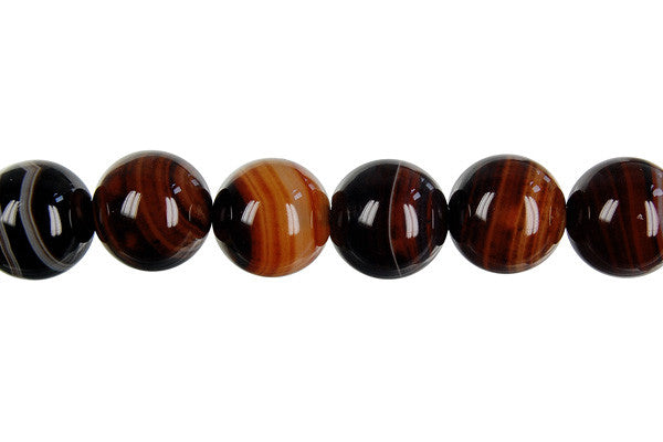 Zebra Onyx Beads - Round (A) - 14mm - 16-inch - unbranded beads for jewelry making