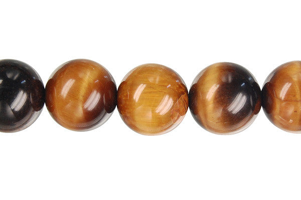 Tiger's Eye Beads - Round (A) - 12mm - 16-inch - unbranded beads for jewelry making