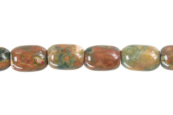 Rhyolite Beads - Drum - 6x9mm - 16-inch - unbranded beads for jewelry making