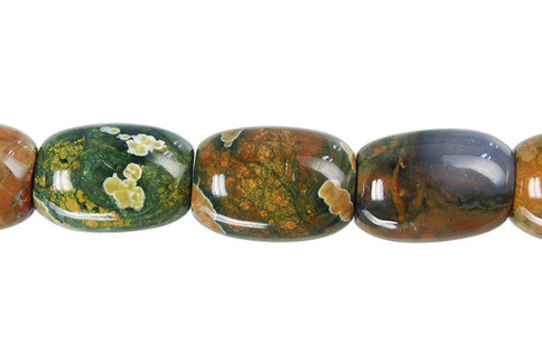 Rhyolite Beads - Drum - 10x14mm - 16-inch - unbranded beads for jewelry making
