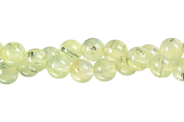 Prehnite Beads - Round (A) - 8mm - 16-inch - unbranded beads for jewelry making