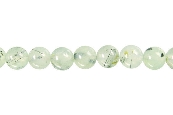 Prehnite Beads - Round - 8mm - 16-inch - unbranded beads for jewelry making
