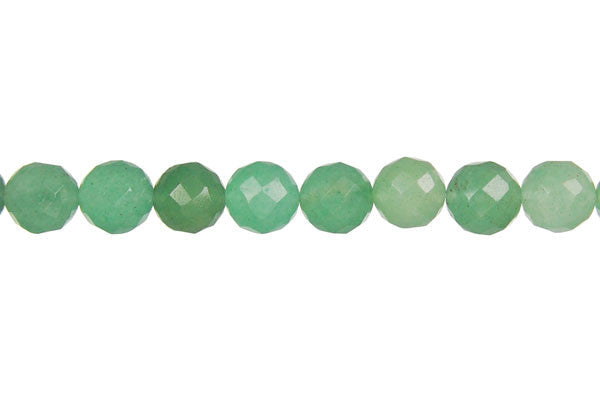 Green Aventurine Beads - Faceted Round - 6mm - 16-inch - unbranded beads for jewelry making