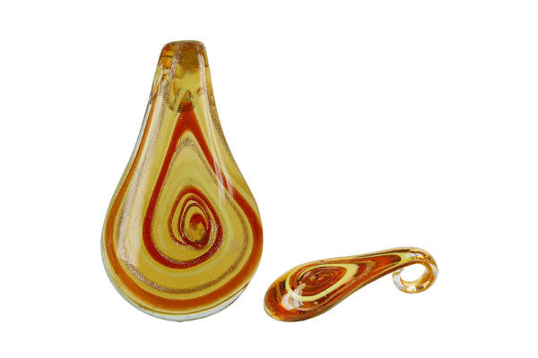 Lampwork Art Glass Smooth Leaf Pendants - 52 Styles