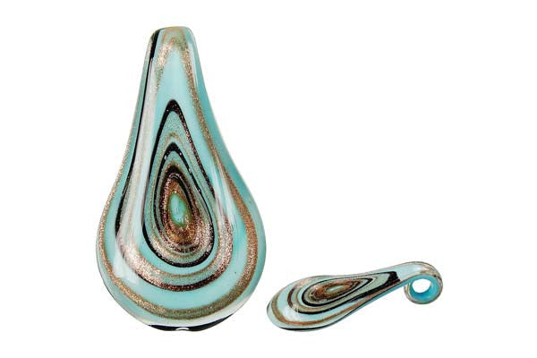 Lampwork Art Glass Smooth Leaf Pendants - 52 Styles
