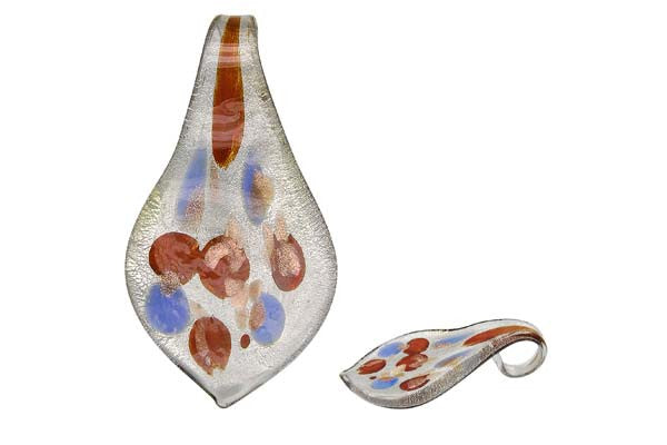 Lampwork Art Glass Smooth Leaf Pendants - 52 Styles