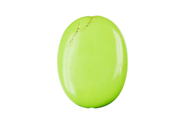 Howlite (Apple Green) Flat Oval - 30x40mm - Piece - unbranded Howlite pendant for jewelry making