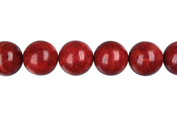 Red Sponge Coral Beads - Round - 16mm - 16-inch - unbranded beads for jewelry making