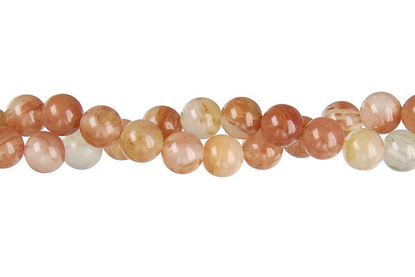 Rutilated Quartz Beads - Red Rutilated Quartz Round - 6mm - 16-inch - unbranded beads for jewelry making