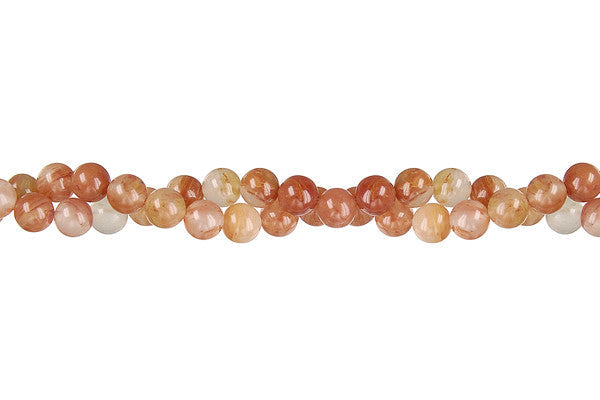 Rutilated Quartz Beads - Red Rutilated Quartz Round - 4mm - 16-inch - unbranded beads for jewelry making