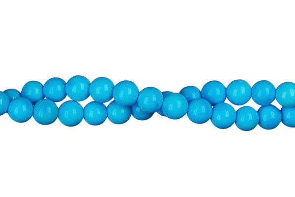Howlite Beads - Blue) Round - 4mm - 16-inch - unbranded beads for jewelry making