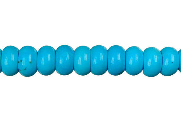 Howlite Beads - Blue) Rondelle - 6x10mm - 16-inch - unbranded beads for jewelry making