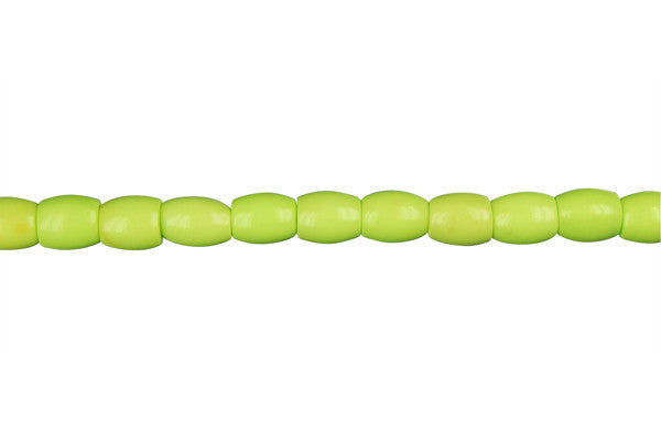 Howlite Beads - Apple Green) Drum - 6x9mm - 16-inch - unbranded beads for jewelry making