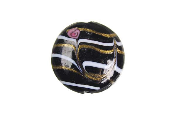 Lampwork Art Glass Coin Pendants - 14 Styles