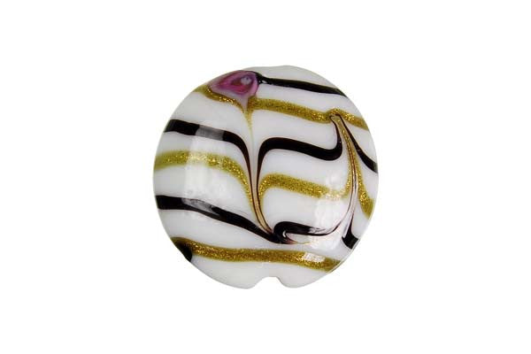 Lampwork Art Glass Coin Pendants - 14 Styles