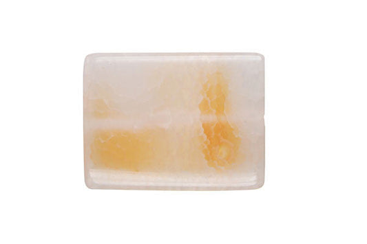 Fire Agate (Pink) Flat Rectangle (White) - 30x40mm - Piece - unbranded Fire Agate (Pink) pendant for jewelry making