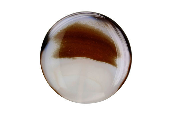 Agate (Dyed) Coin (Brown) - 34-38mm - Piece - unbranded Agate pendant for jewelry making