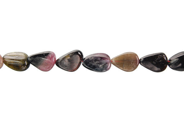 Tourmaline Beads - Irregular Briolette - 8-12mm - 16-inch - unbranded beads for jewelry making