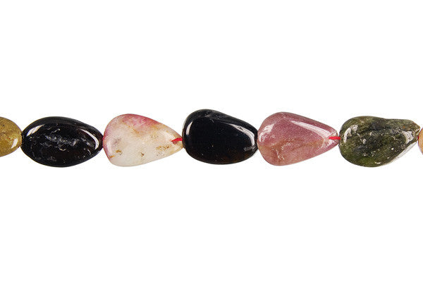 Tourmaline Beads - Irregular Briolette - 10-15mm - 16-inch - unbranded beads for jewelry making