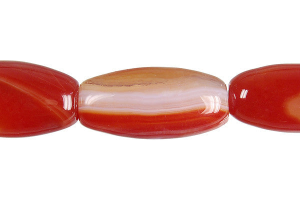 Sardonyx Beads - (Red Rice Beads - 15-25mm - 14-15-inch - unbranded beads for jewelry making