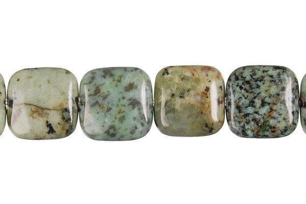 African Turquoise Beads - Square - 12x12mm - 16-inch - unbranded beads for jewelry making