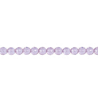 Amethyst Quartz Glass Beads - Light Amethyst Quartz Faceted Round - 8mm - 16-inch - unbranded beads for jewelry making