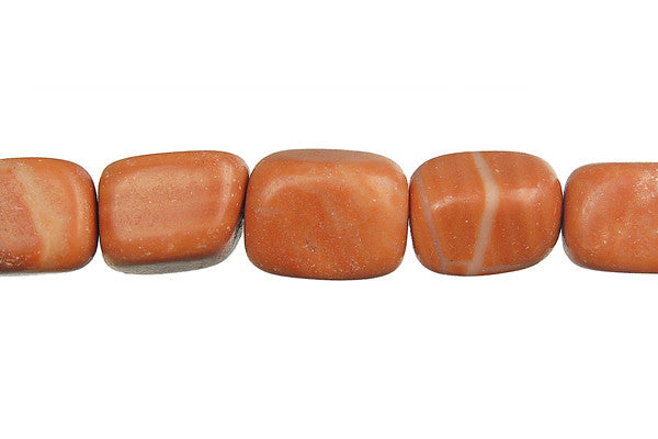 Red Zebra Jasper Beads - Smooth Nugget - 10x14mm - 16-inch - unbranded beads for jewelry making