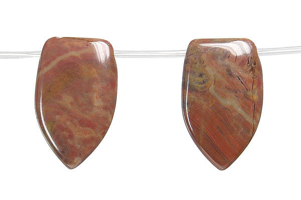 Amber Onyx Beads - Shield - 18x30mm - 16-inch - unbranded beads for jewelry making