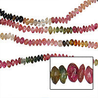 Tourmaline Beads - Rondelle - 1.5x3mm - 14-15 - unbranded beads for jewelry making