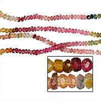 Tourmaline Beads - Faceted Rondelle - 2x3mm - 14-15 - unbranded beads for jewelry making