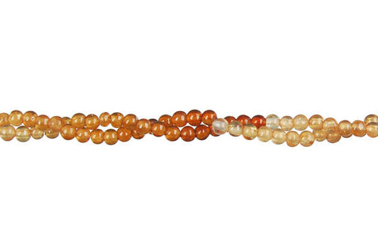 Hessonite Beads - Round - 2mm - 16-inch - unbranded beads for jewelry making