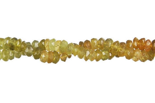 Grosular Beads - Faceted Rondelle - 2x4mm - 14-15 - unbranded beads for jewelry making
