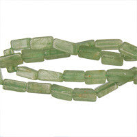 Green Aventurine Beads - Square Tube - 4x9mm - 14-16 - unbranded beads for jewelry making