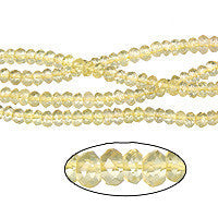 Citrine Beads - Faceted Rondelle (AAA) - 2x4mm - 13-14-inch - unbranded beads for jewelry making