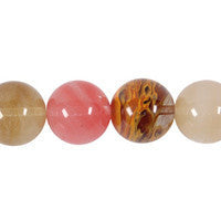 Tiger Quartz Glass Beads - Round - 8mm - 16-inch - unbranded beads for jewelry making